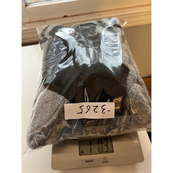 Max Studio Women's Wool Blend One Button Shawl Neck Cardigan Gray Black Sz L - Picture 11 of 11